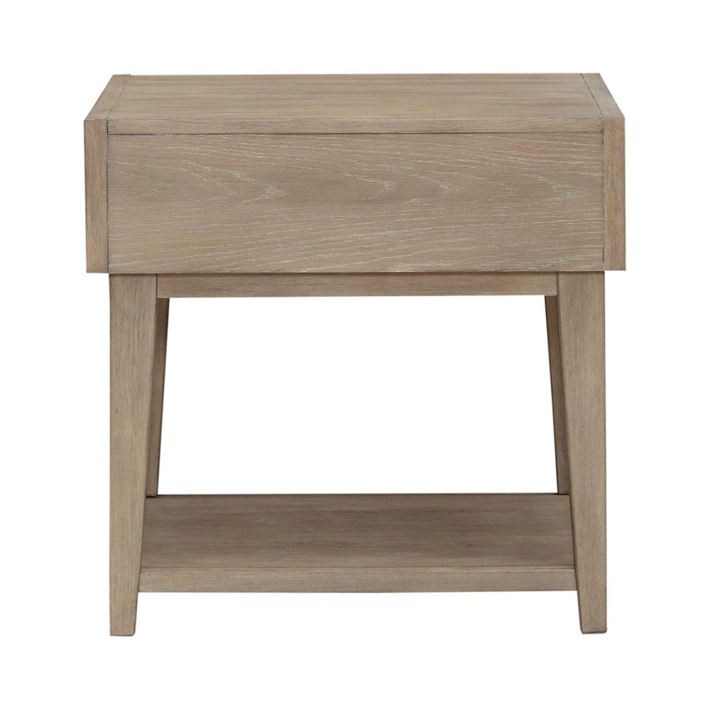 Brentwood End Table for Living Room - Sandstone Oak Wood