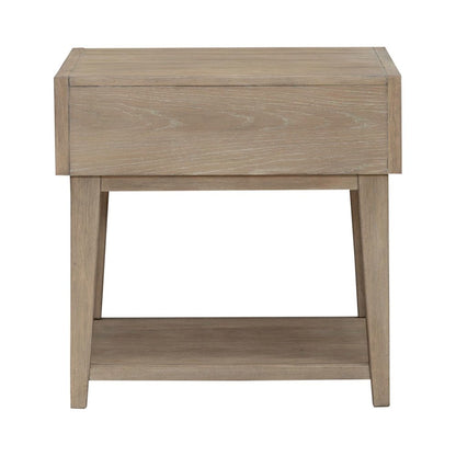 Brentwood End Table for Living Room - Sandstone Oak Wood