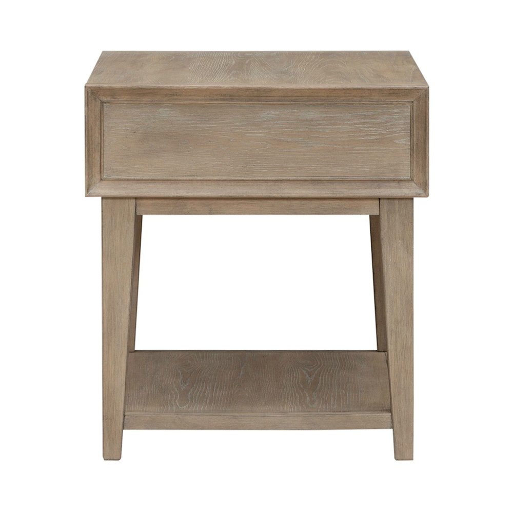 Brentwood End Table for Living Room - Sandstone Oak Wood