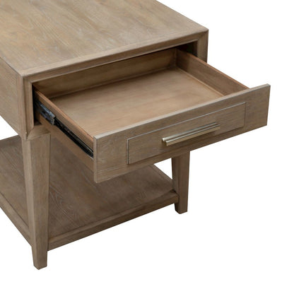 Brentwood End Table for Living Room - Sandstone Oak Wood