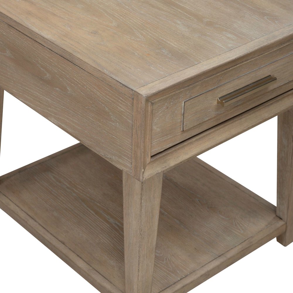 Brentwood End Table for Living Room - Sandstone Oak Wood