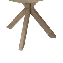 Brentwood Round End Table for Living Room - Sandstone Oak Wood