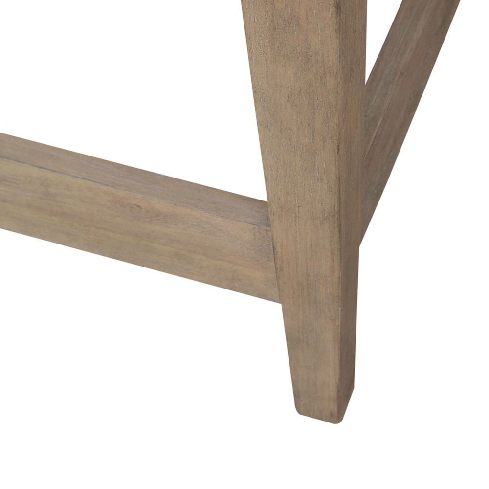 Brentwood Console Bar Table with AC, USB Charging Station - Sandstone Oak Wood