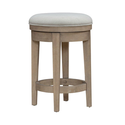 Brentwood Upholstered Swivel Console Stool  - Sandstone
