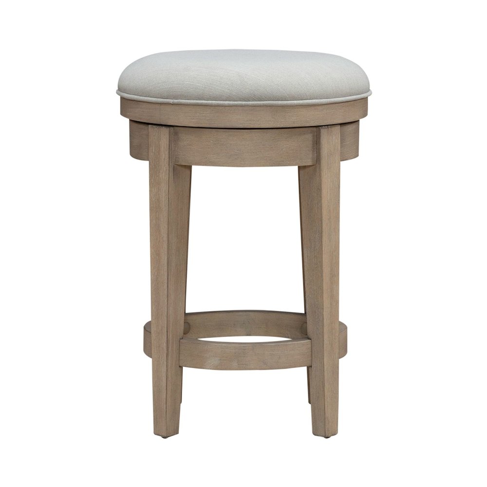 Brentwood Upholstered Swivel Console Stool  - Sandstone