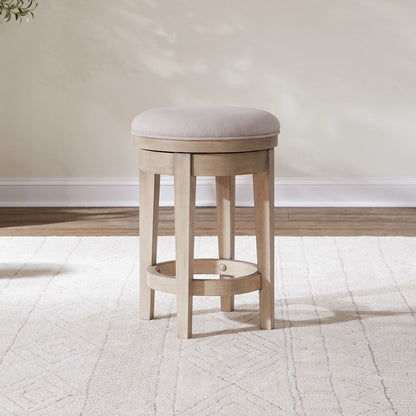 Brentwood Upholstered Swivel Console Stool  - Sandstone