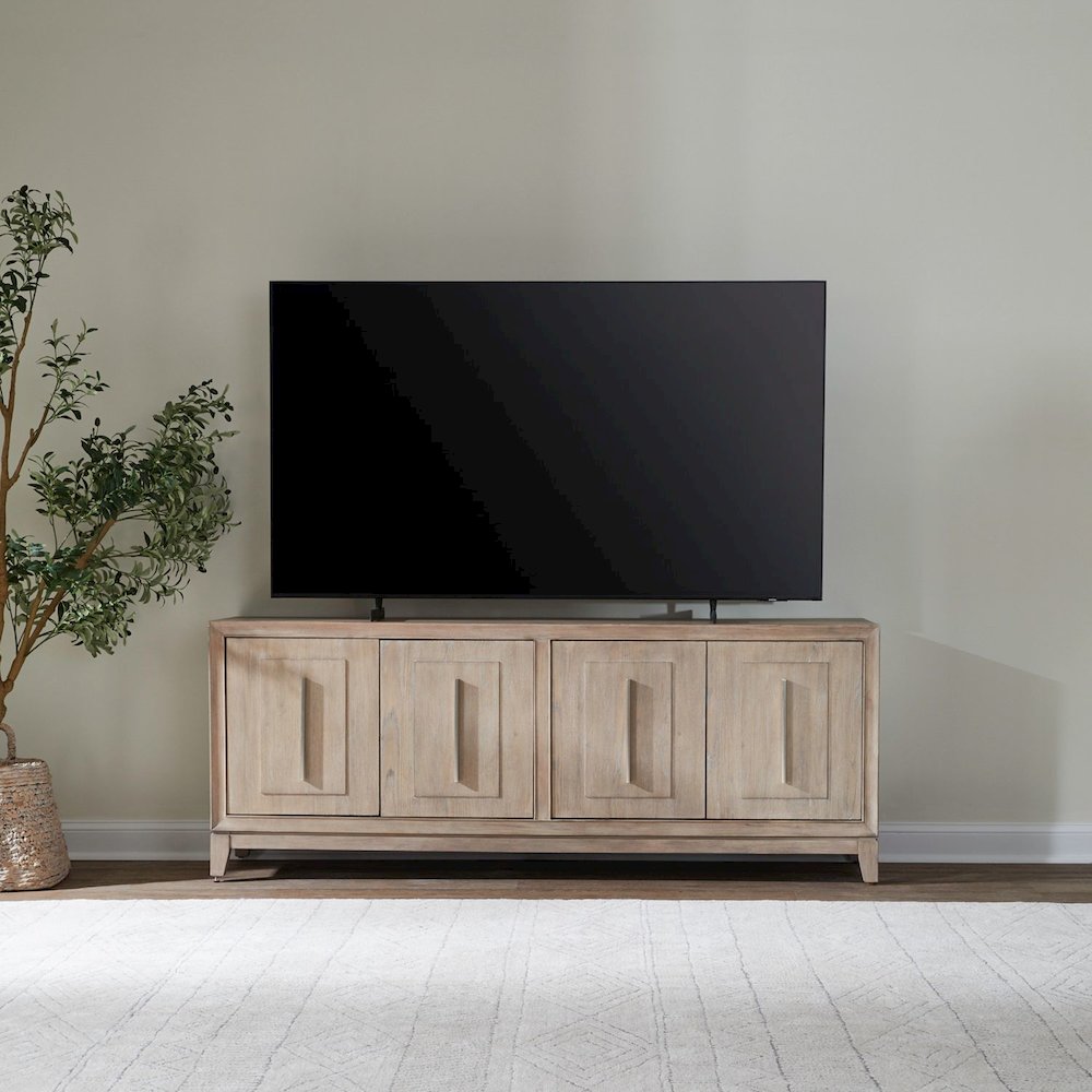 Brentwood 78 Inch TV Console for Living Room  - Sandstone
