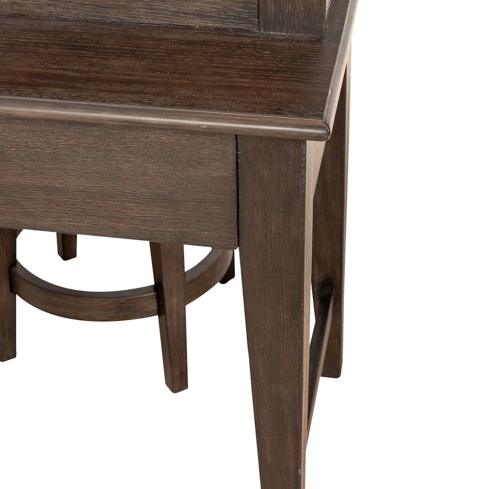 Mill Creek 4 PcConsole Table Set - 3 Upholstered Stools AC USB Charging Station