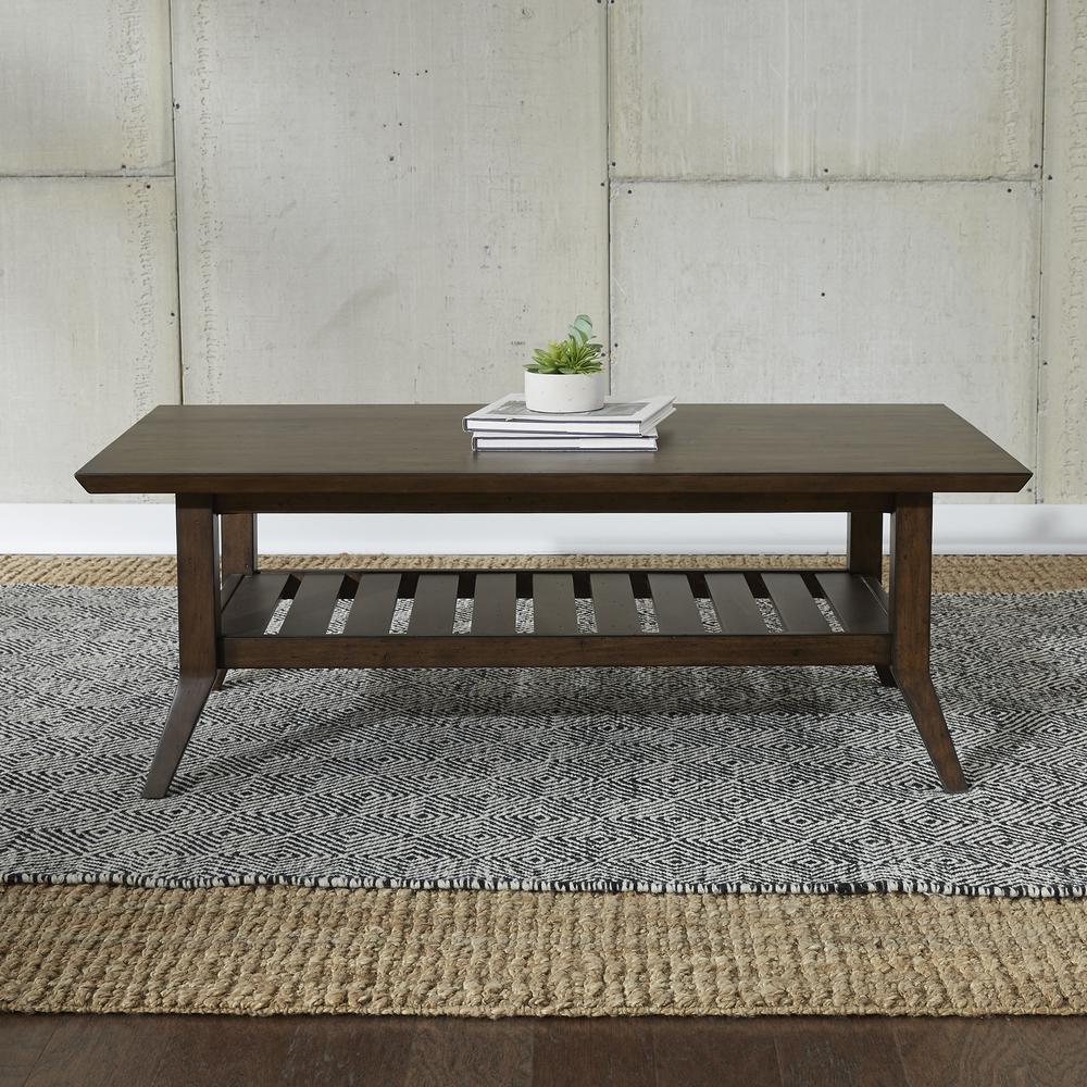 Ventura Blvd Rectangular Cocktail Table in Bronze Spice