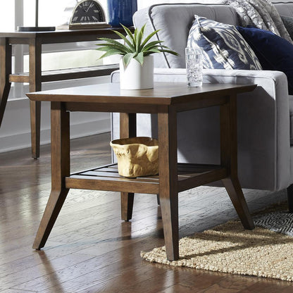 Ventura Blvd Rectangular End Table in Bronze Spice