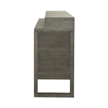 Liberty Furniture Bartlett Field Console Bar Table in Driftwood