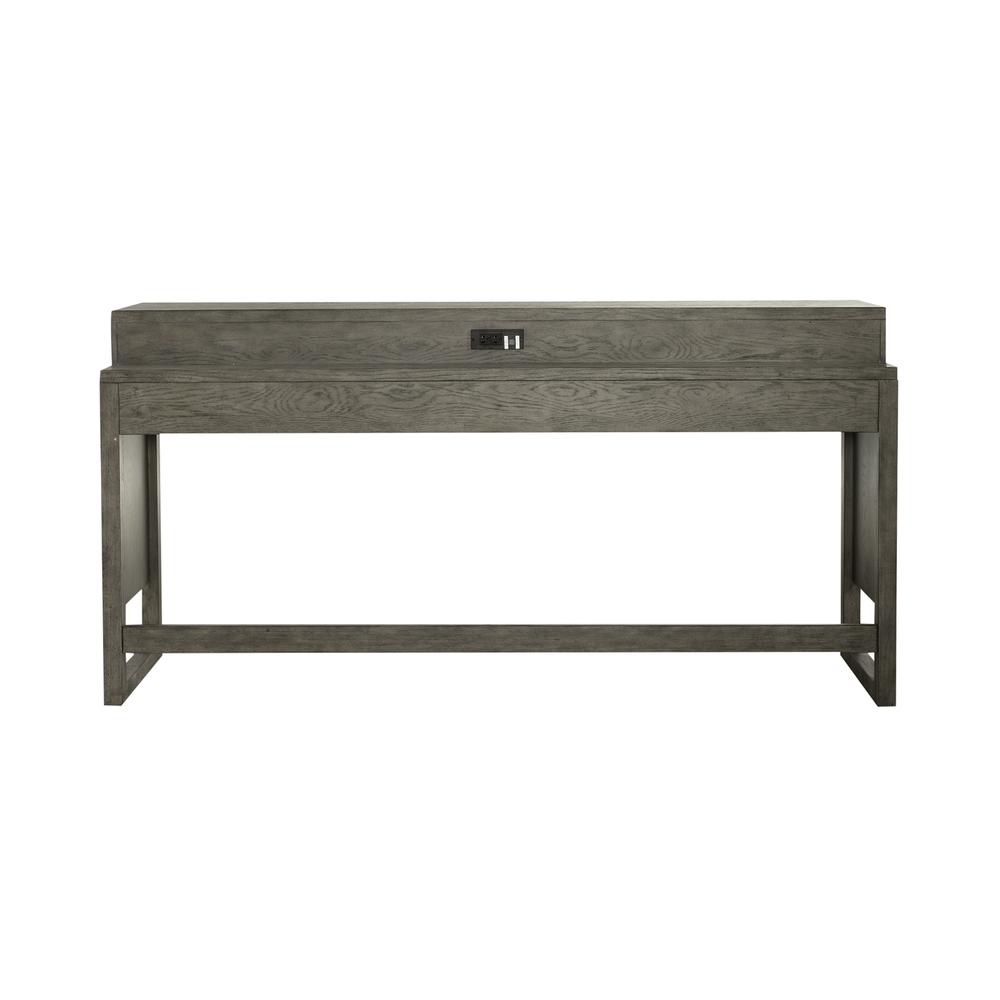 Liberty Furniture Bartlett Field Console Bar Table in Driftwood