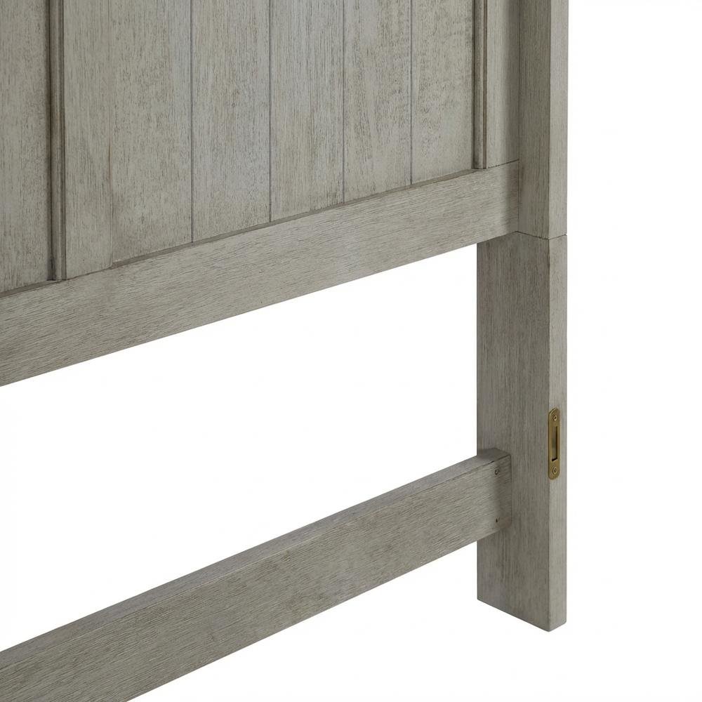 Weathered Linen Finish Headboard with Dusty Taupe Tops Wood Veneers