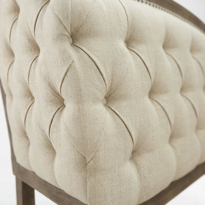 Dusty Taupe Tufted Panel Headboard with Black Finish Poplar Solids Wood