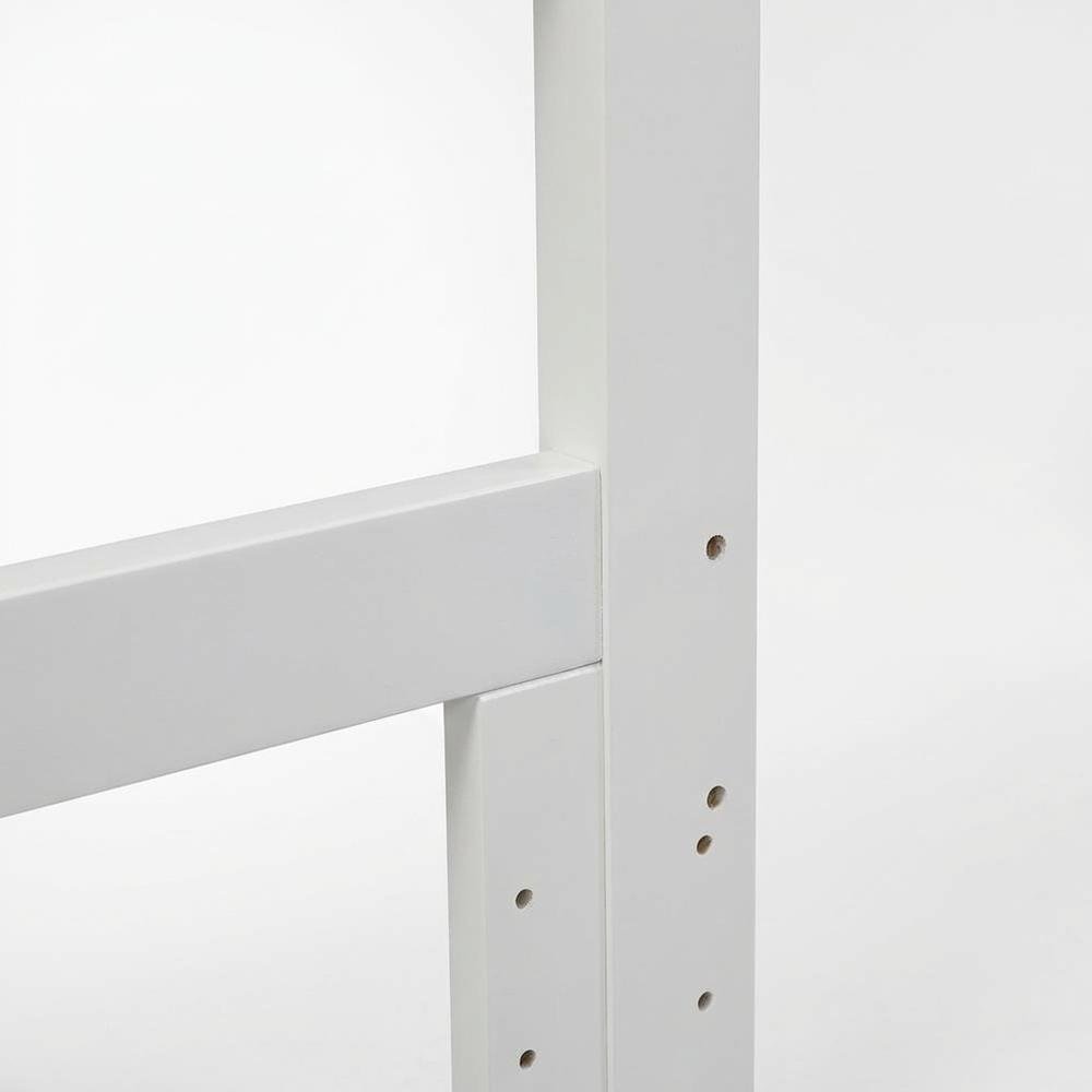 Queen Oyster White and Navy Panel Headboard in Solid Wood with Cottage Design