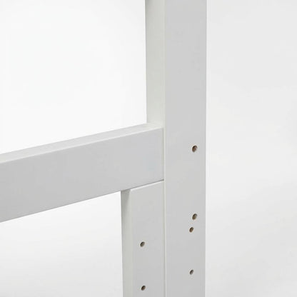 Queen Oyster White and Navy Panel Headboard in Solid Wood with Cottage Design