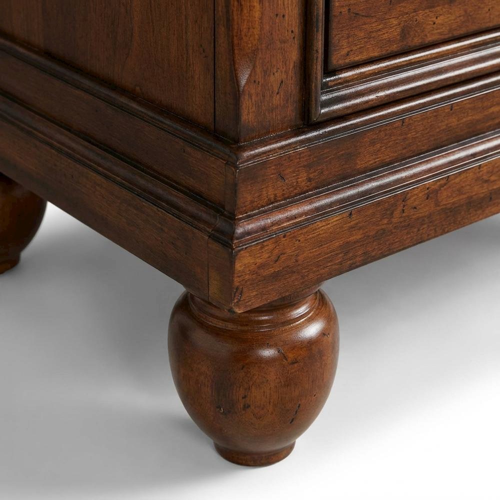 Rustic Cherry Nightstand with Traditional Style and Ample Storage