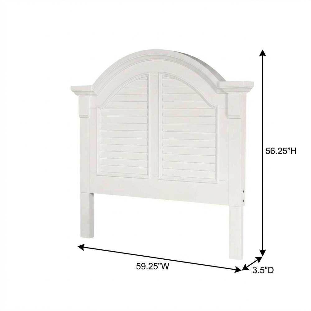 Oyster White Headboard with Solid and Manufactured Wood Frame for Bedroom