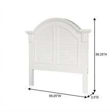 Oyster White Headboard with Solid and Manufactured Wood Frame for Bedroom