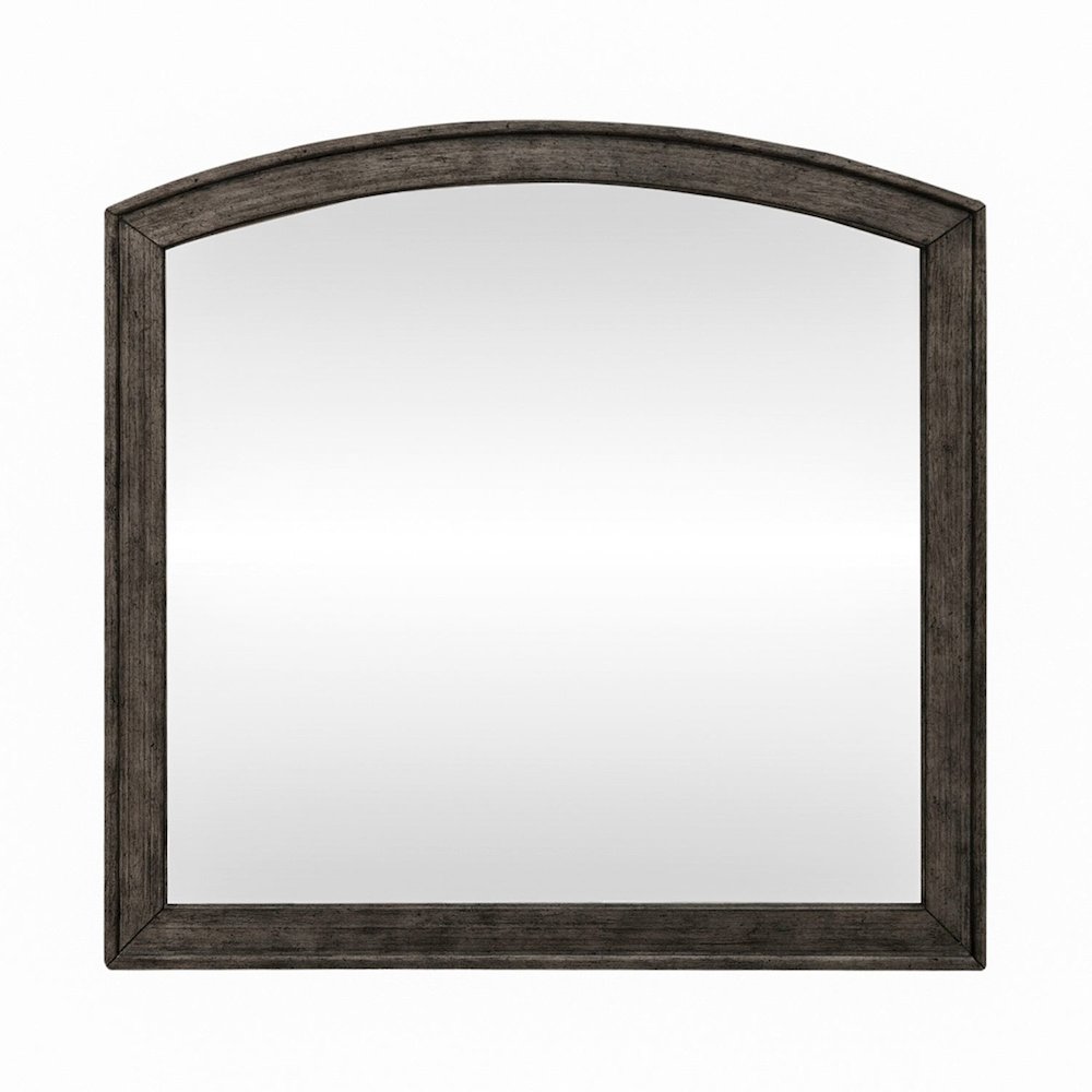 Avalon Arched Mirror - Coffee Bean Oak Wood Frame
