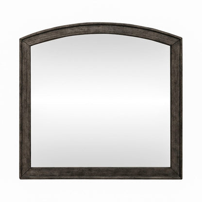 Avalon Arched Mirror - Coffee Bean Oak Wood Frame