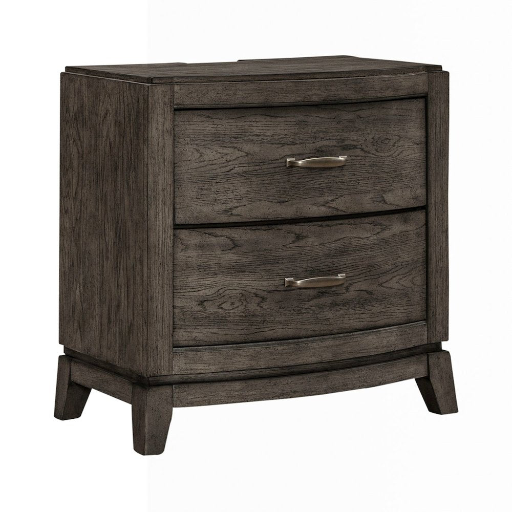 Avalon Bedroom Nightstand with AC USB Charging Station - Coffee Bean