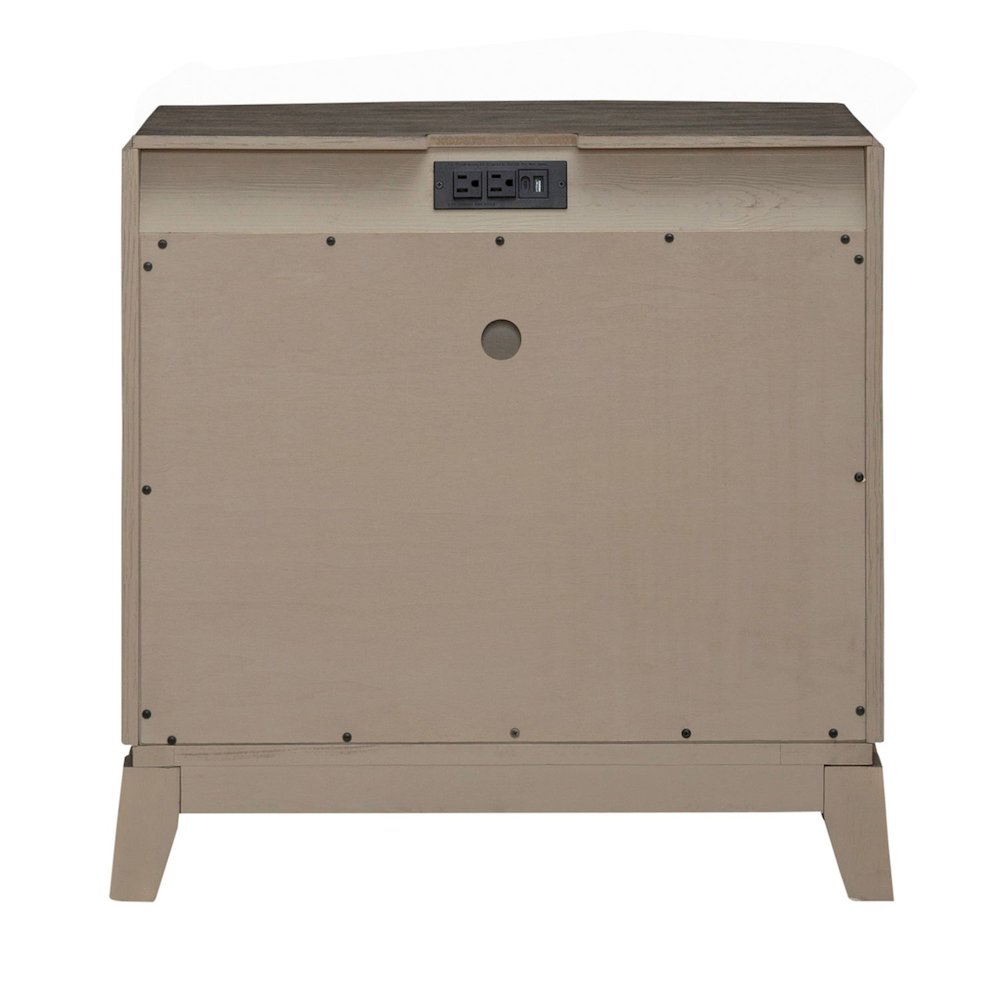 Avalon Bedroom Nightstand with AC USB Charging Station - Coffee Bean