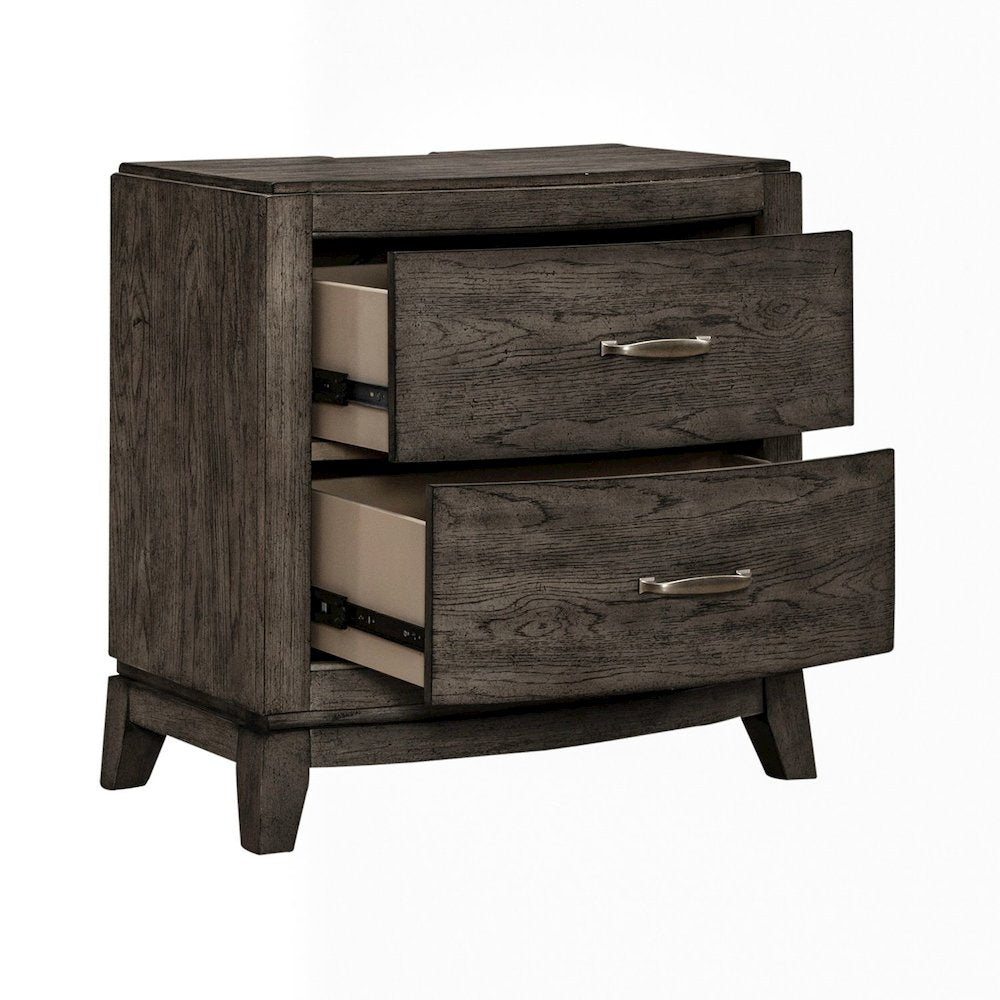 Avalon Bedroom Nightstand with AC USB Charging Station - Coffee Bean