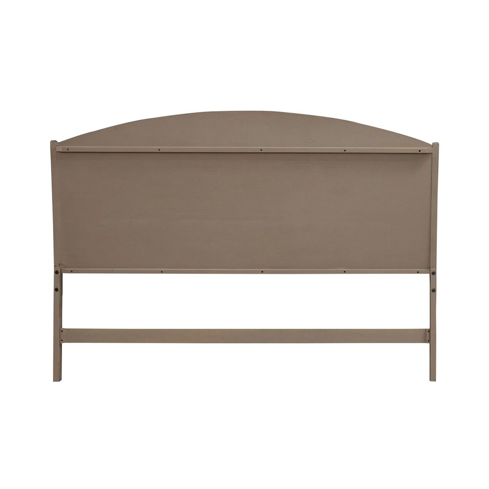 Avalon King Panel Headboard with Oak Wood Frame  - Burnished Beige
