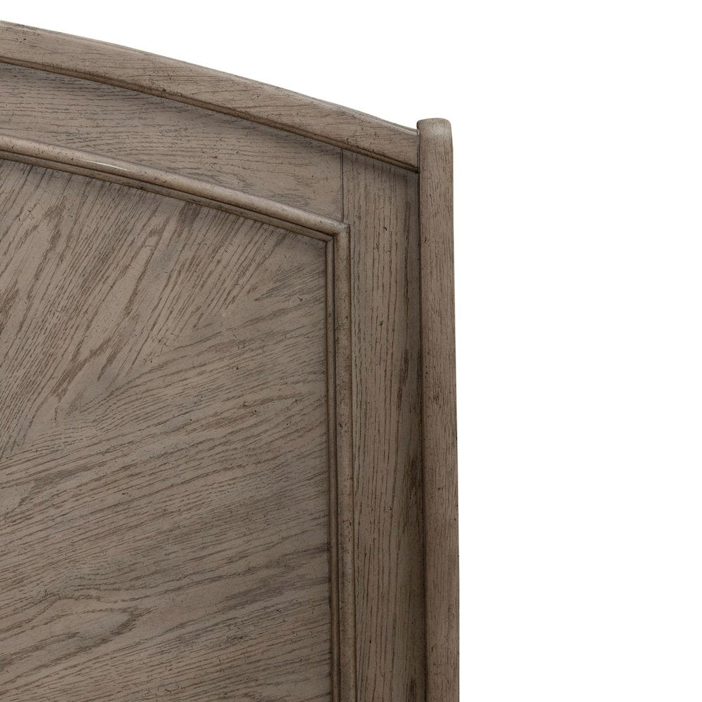 Avalon King Panel Headboard with Oak Wood Frame  - Burnished Beige