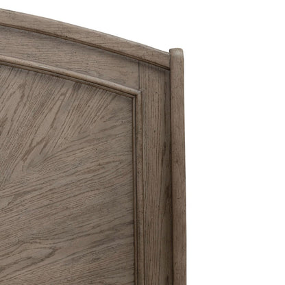 Avalon King Panel Headboard with Oak Wood Frame  - Burnished Beige