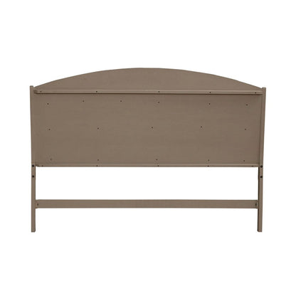 Avalon King Upholstered Headboard with Oak Wood Frame  - Burnished Beige