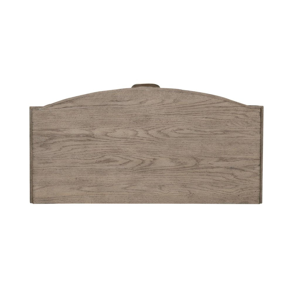 Avalon 5 Drawer Chest for Bedroom - Burnished Beige Oak Wood