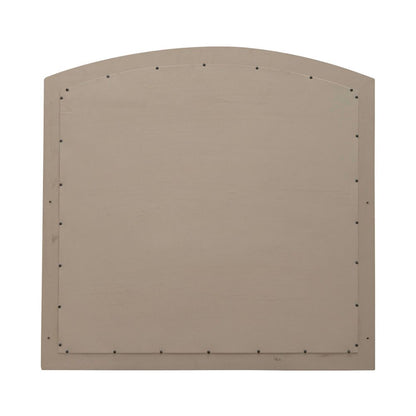 Arched Mirror with Dresser Mount 41" x 40"- Burnished Beige Oak Wood Frame