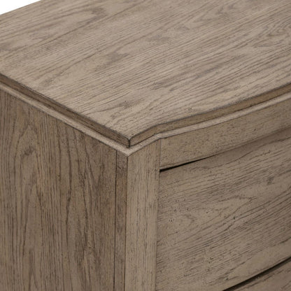 Bedroom Nightstand with Charging Station AC, USB-A, USB-C - Burnished Beige Oak