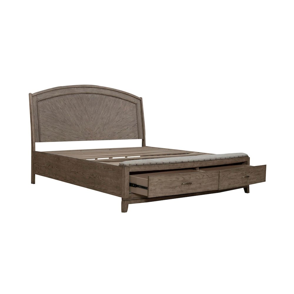 Avalon King Panel Storage Bed Frame with Footboard Drawer