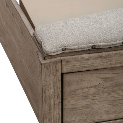 Avalon King Upholstered Storage Bed Frame with Footboard Drawer