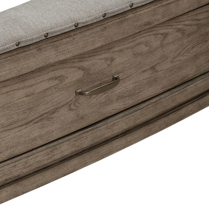 Avalon King Upholstered Storage Bed Frame with Footboard Drawer