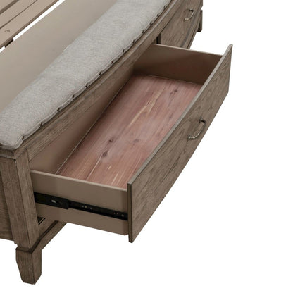 Avalon King Upholstered Storage Bed Frame with Footboard Drawer