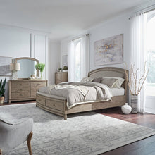 King Upholstered Storage Bed, Dresser & Mirror, Chest - Bedroom Furniture Sets