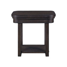 Weston Living Room Chairside Table Bottom Storage Shelf - Peppercorn Oak Wood
