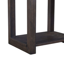 Weston Living Room Chairside Table Bottom Storage Shelf - Peppercorn Oak Wood