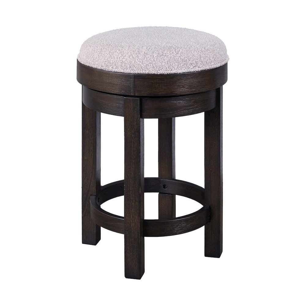 4 Pc Console Table Set - 3 Upholstered Stools, AC USB Charging Station