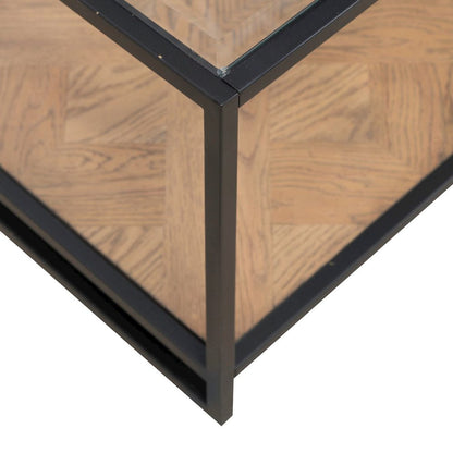 Bedford Cocktail Table for Living Room - Weathered Oak