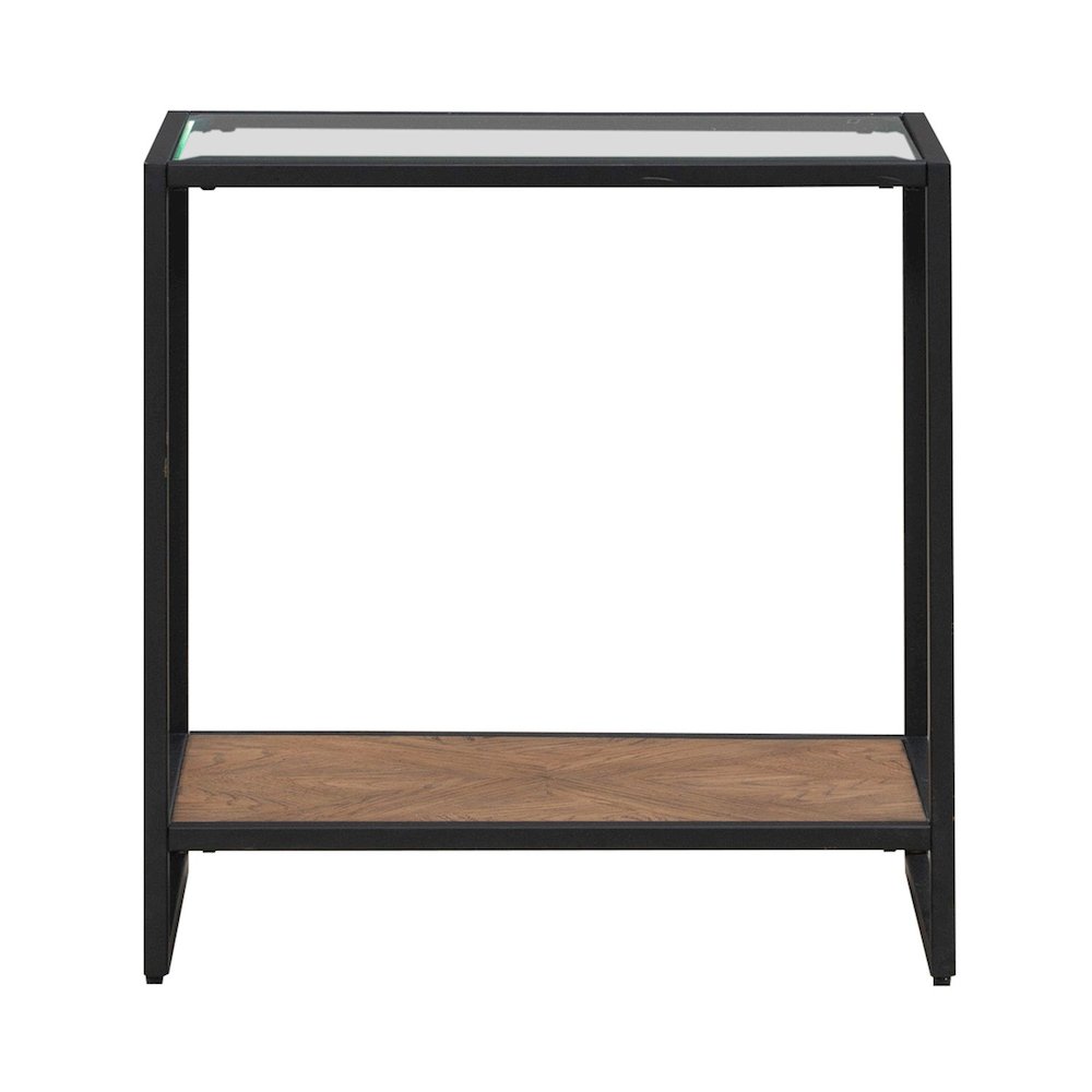 Bedford Chairside Table for Living Room - Weathered Oak