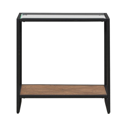 Bedford Chairside Table for Living Room - Weathered Oak