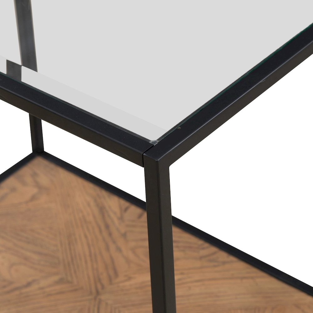 Bedford Chairside Table for Living Room - Weathered Oak