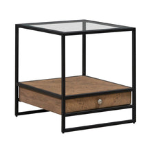 Bedford Drawer End Table for Living Room - Weathered Oak