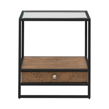 Bedford Drawer End Table for Living Room - Weathered Oak