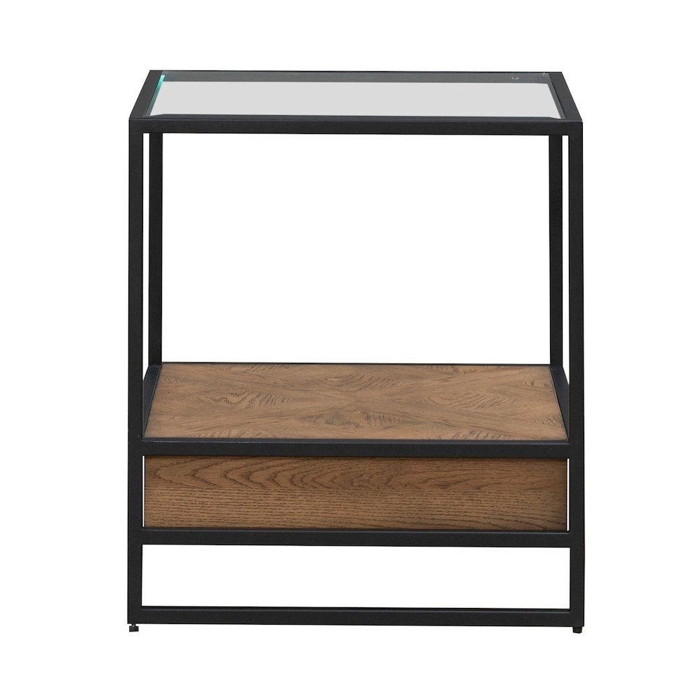 Bedford Drawer End Table for Living Room - Weathered Oak